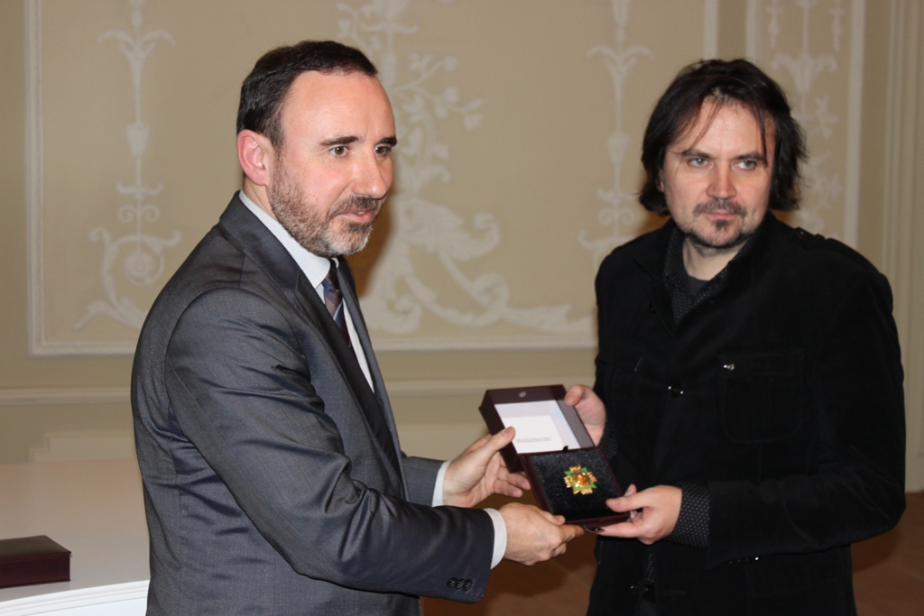 Oskarui Koršunovui įteiktas Kultūros ministerijos garbės ženklas