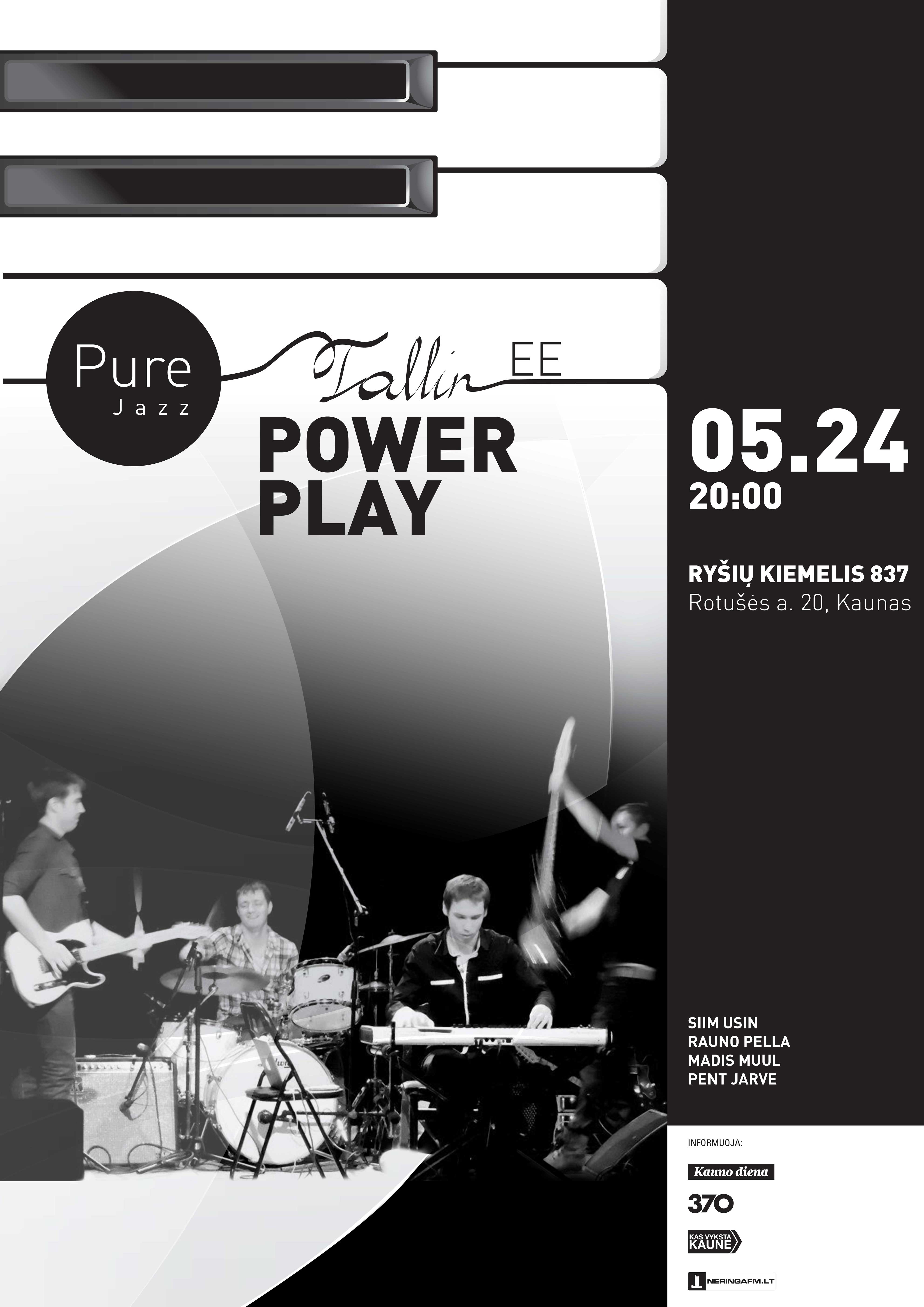 Ciklą „Pure Jazz“ Kauno „Ryšių kiemelyje 837“ energingai pradės estai „Power Play“