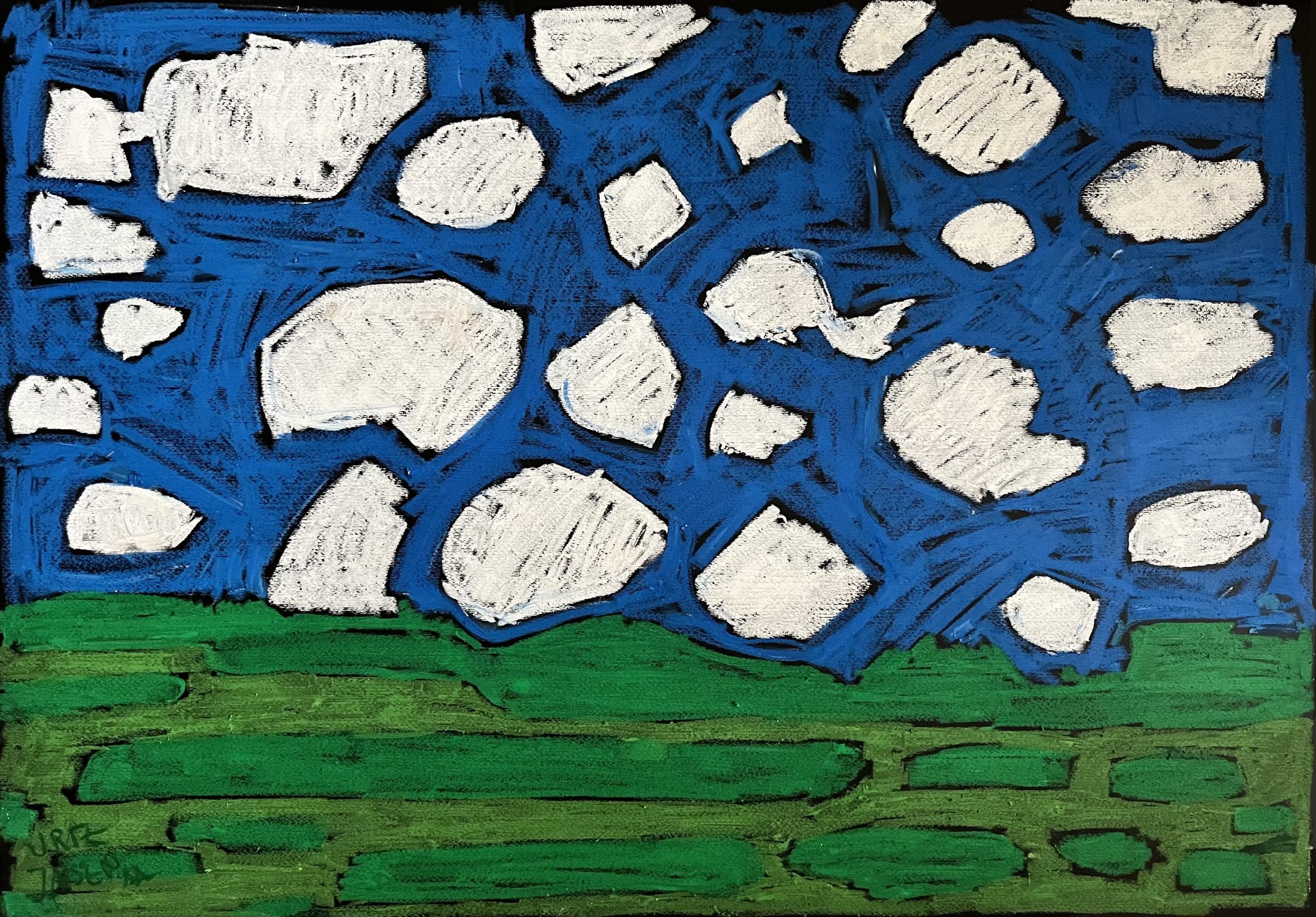 Urtė Jasenka - Mintys, aliejinės pastelės, 100x70cm